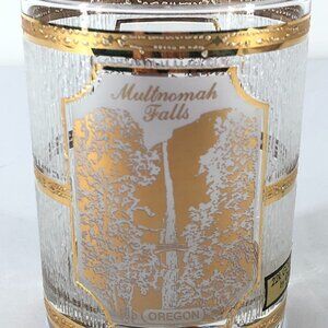 Culver 22k Gold Multnomah Falls Oregon Lowball Glass